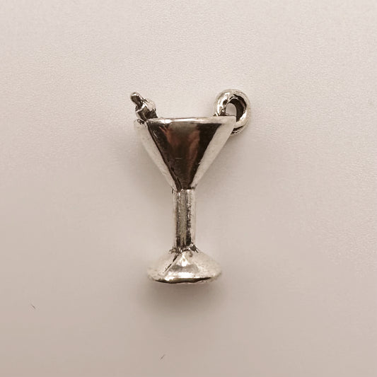 Silver Martini Charm