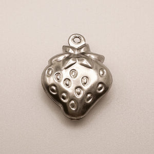 Silver Strawberry Charm