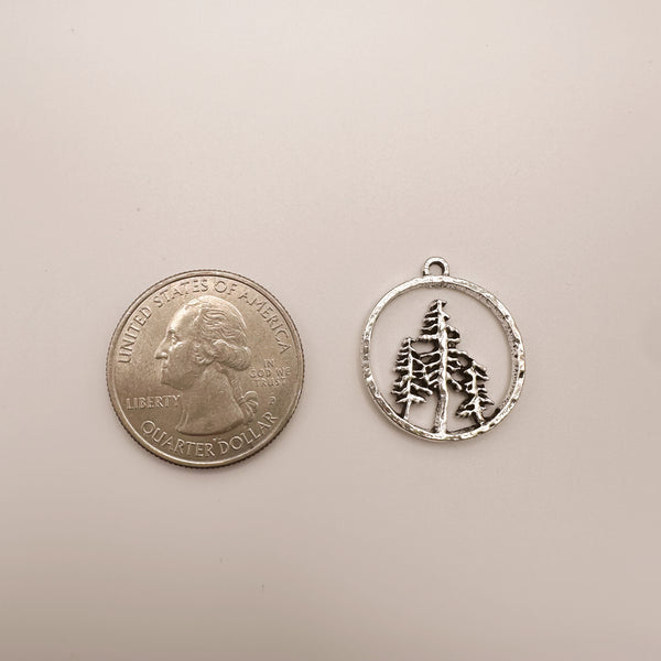 Silver Tree Charm