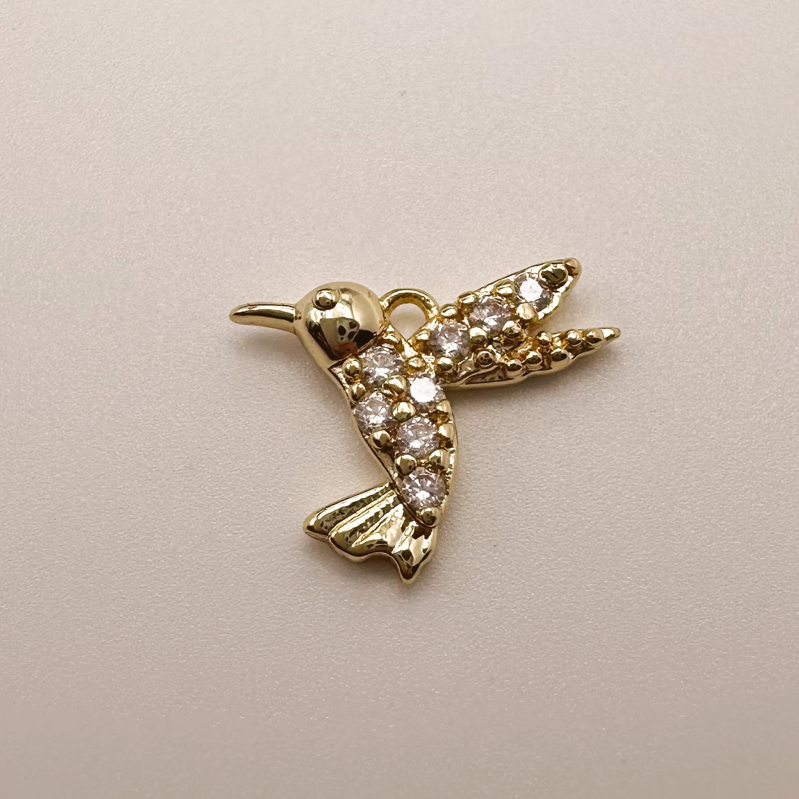 Crystal Hummingbird Charm