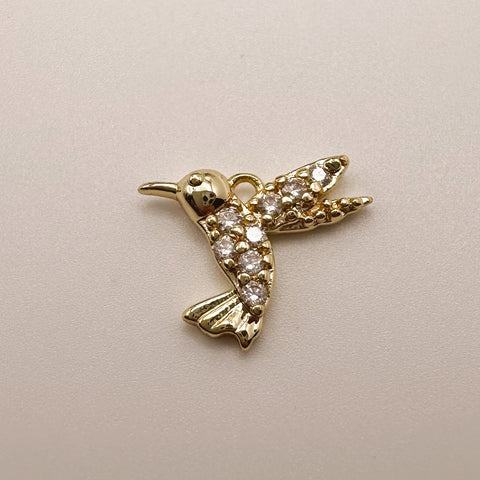 Crystal Hummingbird Charm