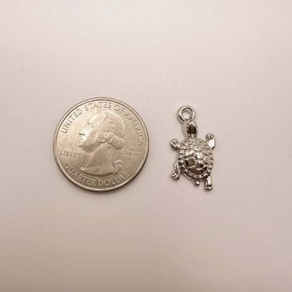 Silver Turtle Charm