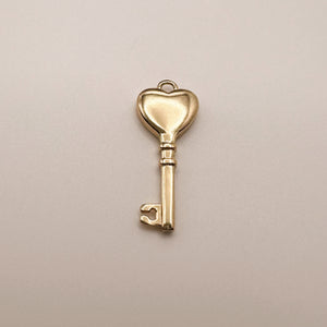 Heart Key Charm