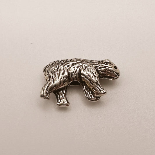 Silver Bear Charm