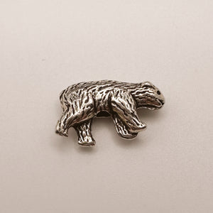 Silver Bear Charm