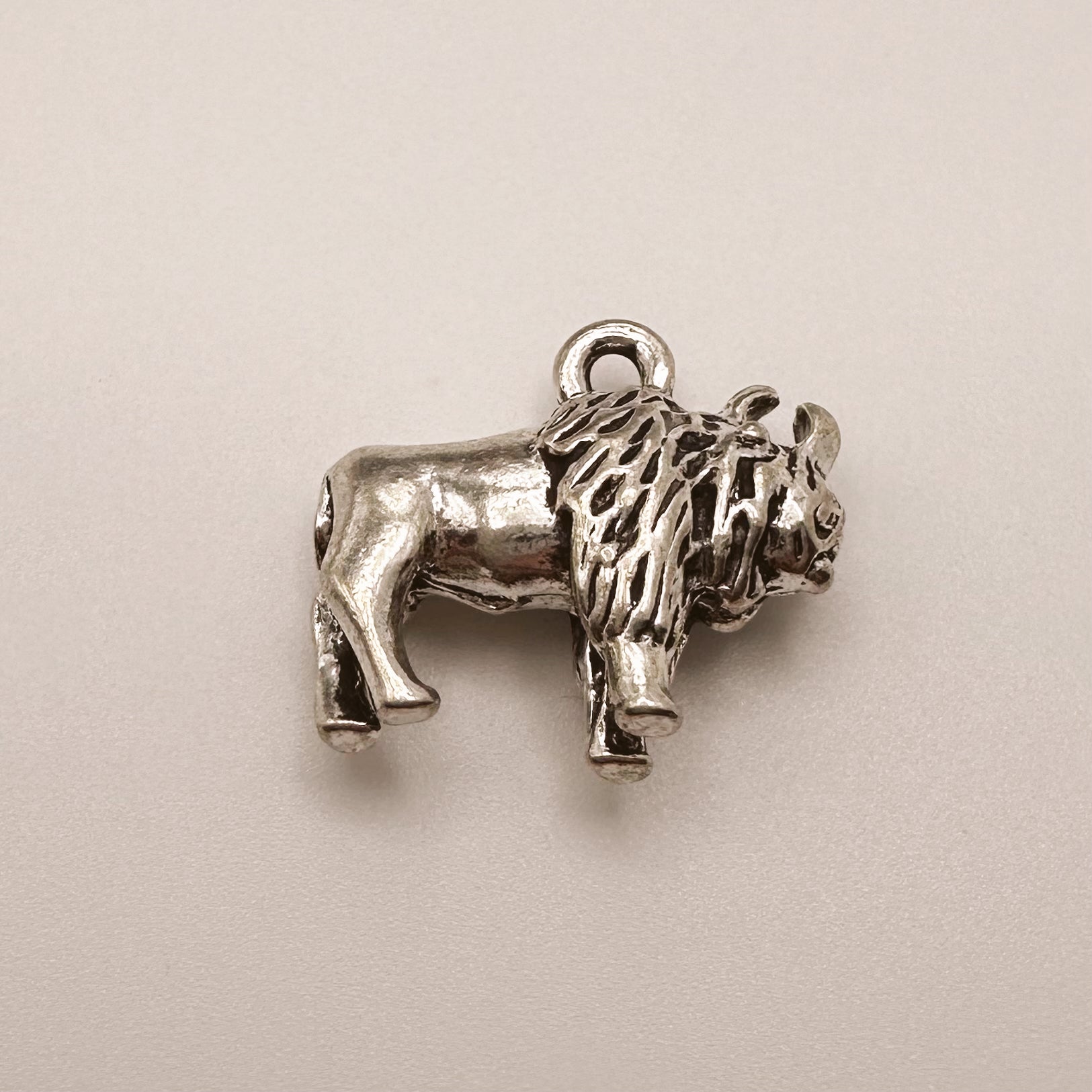 Silver Buffalo Charm