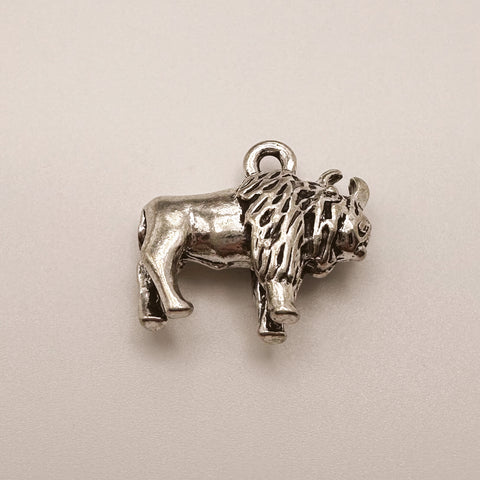 Silver Buffalo Charm