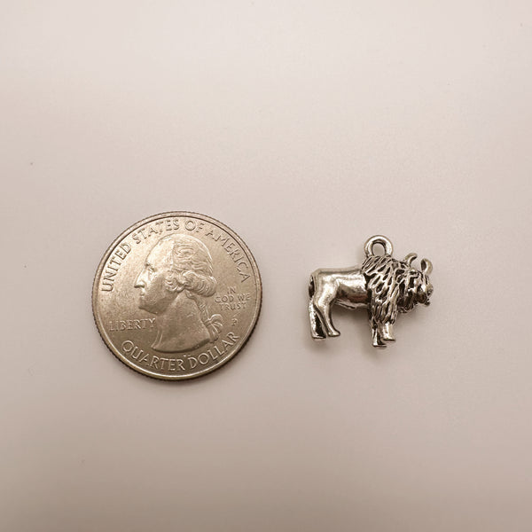 Silver Buffalo Charm