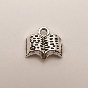 Silver Book Charm