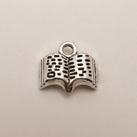 Silver Book Charm