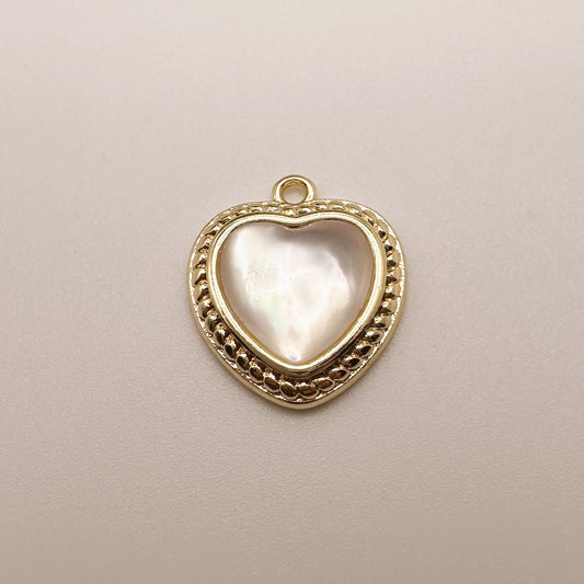 Pearl Heart Charm