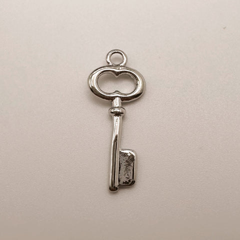 Silver Key Charm