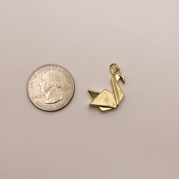 Oragami Swan Charm