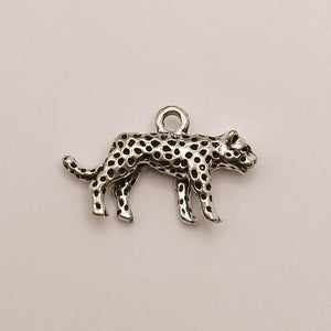 Silver Cheetah Charm