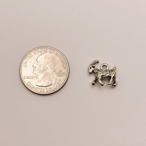 Silver Goat Charm