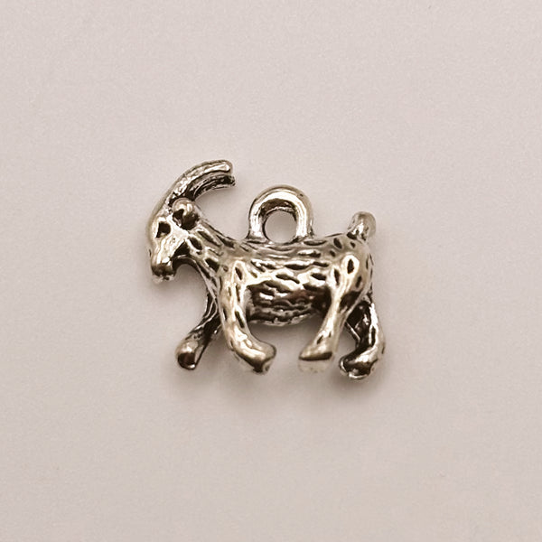 Silver Goat Charm