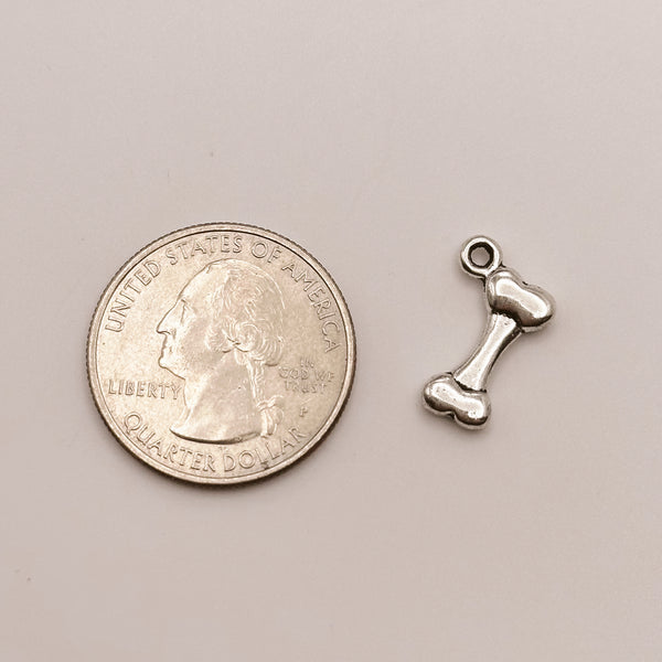 Silver Bone Charm