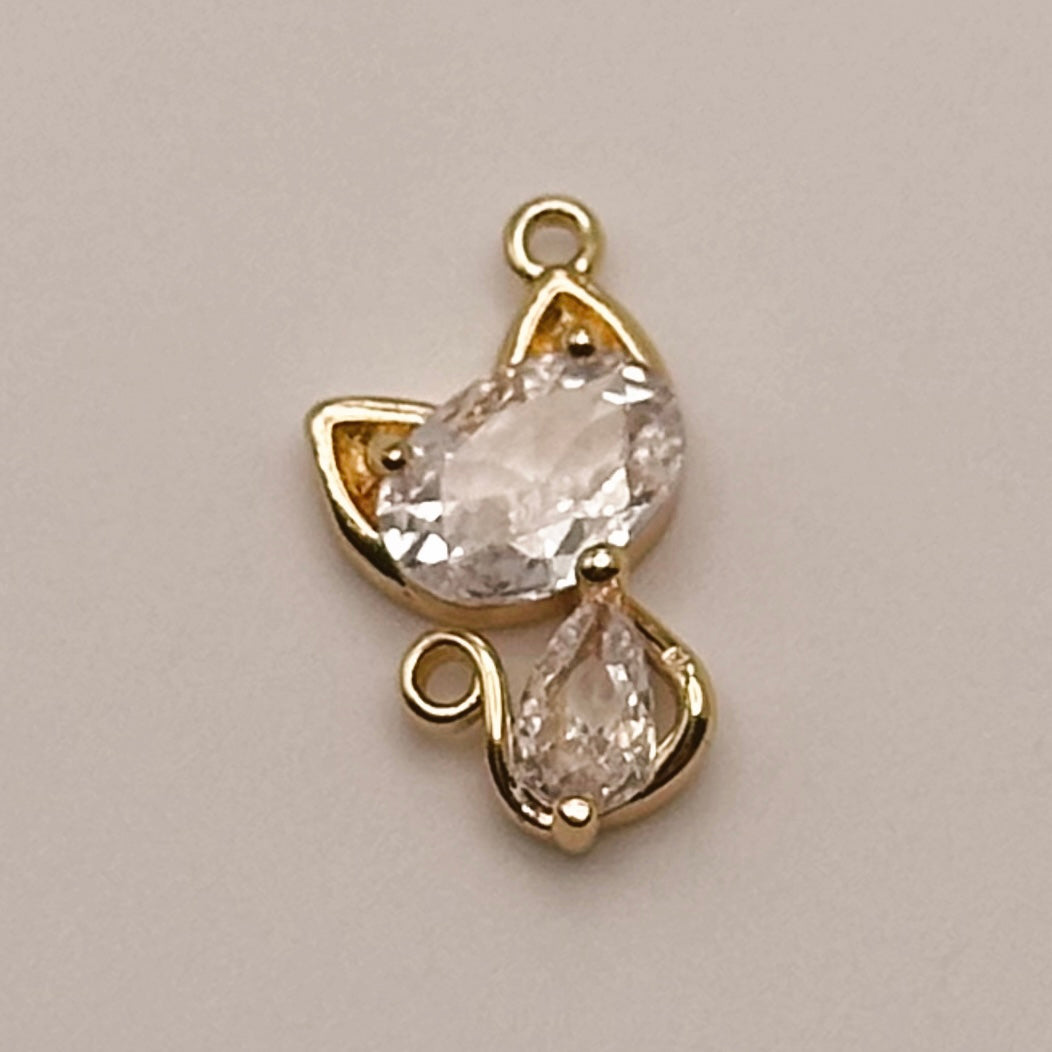 Crystal Cat Charm