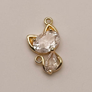 Crystal Cat Charm