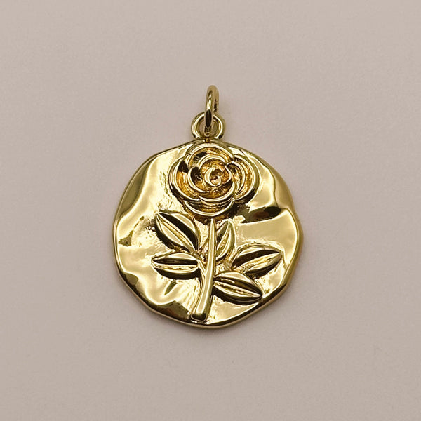 Rose Coin Charm