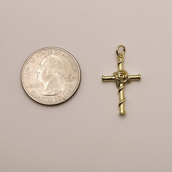 Rose Cross Charm