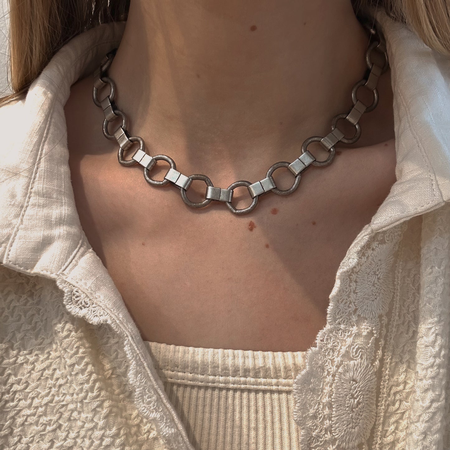 Silver Chunky O-Chain Necklace Base