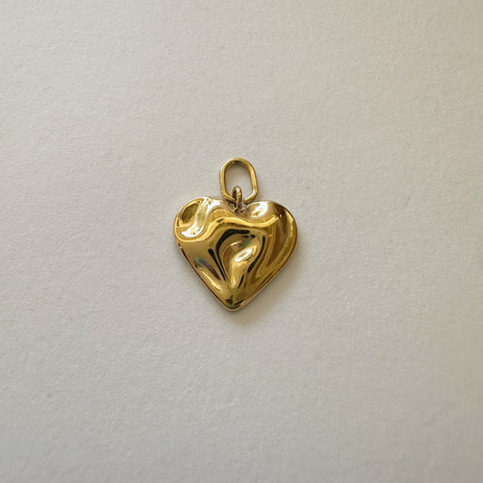 Hammered Heart Charm