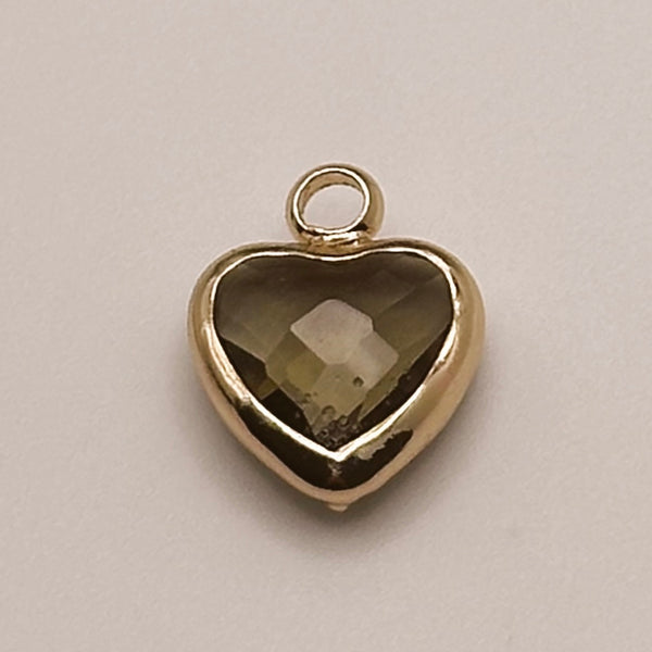 Smoky Quartz Heart Charm