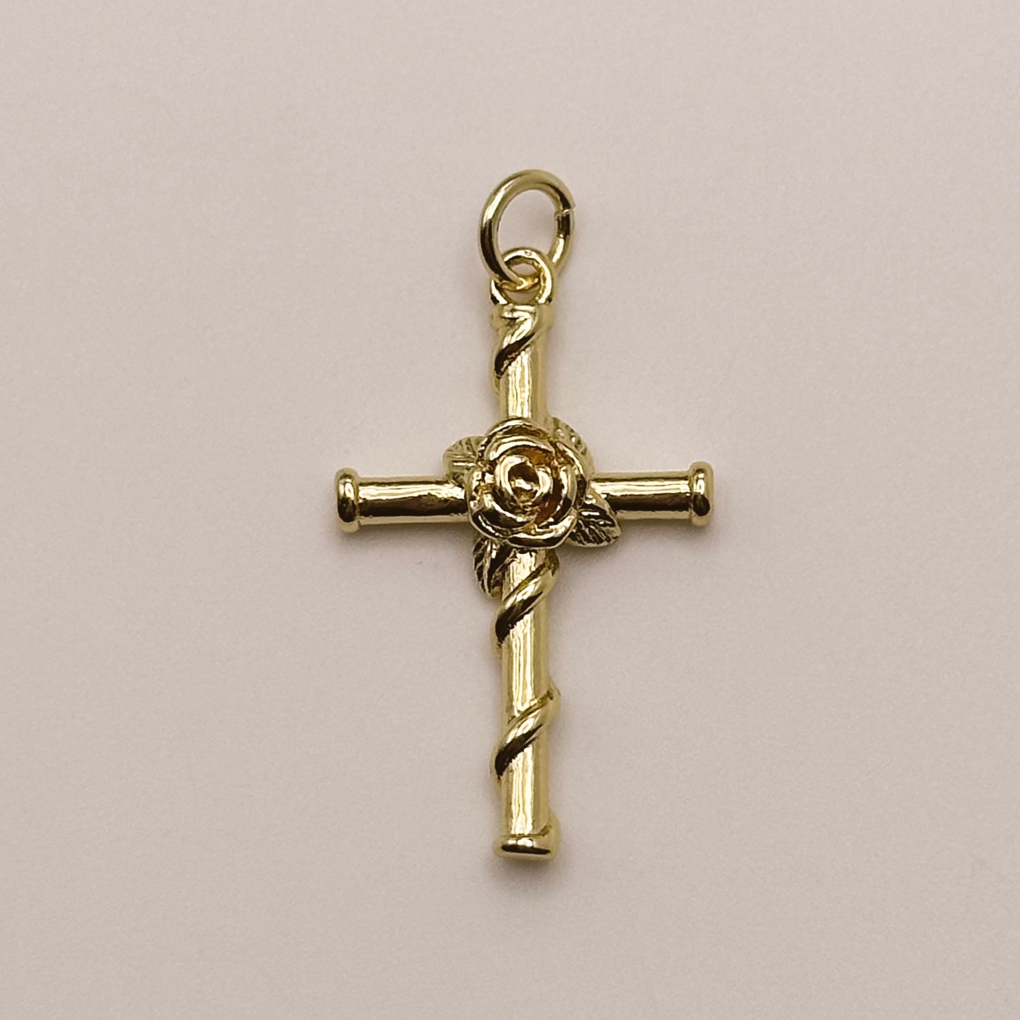 Rose Cross Charm