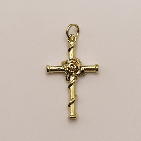 Rose Cross Charm