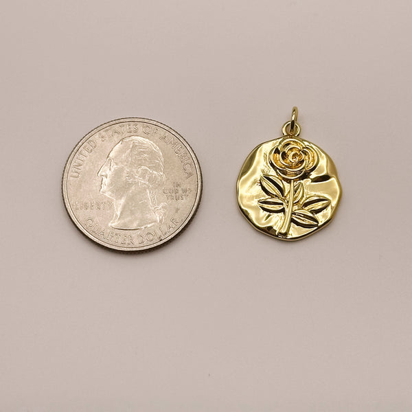 Rose Coin Charm