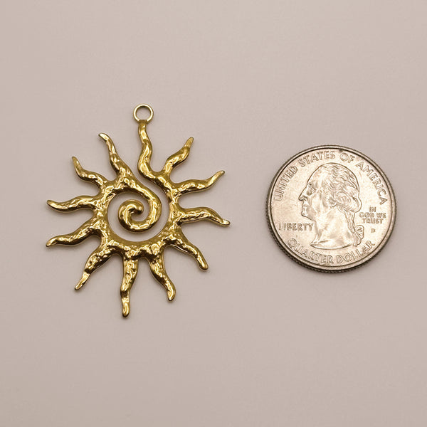 Large Eclectic Sun Charm