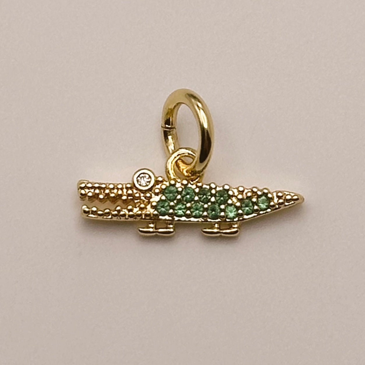 Green Crocodile Charm