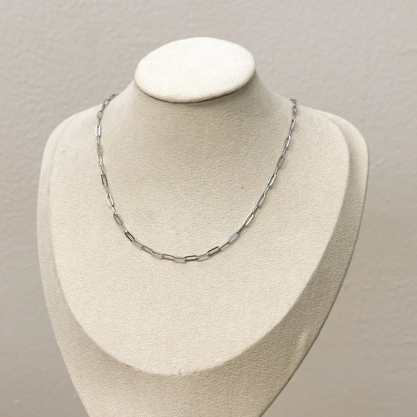 Silver Paperclip Necklace Base