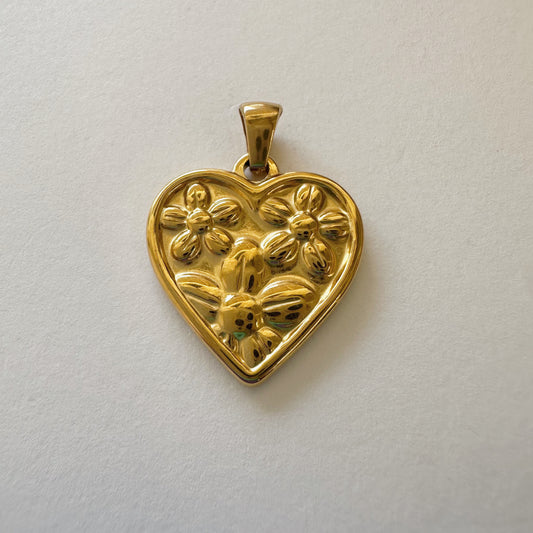 Floral Heart Charm