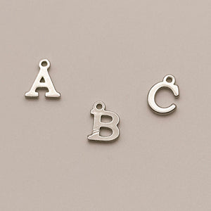 Silver Letter Charm