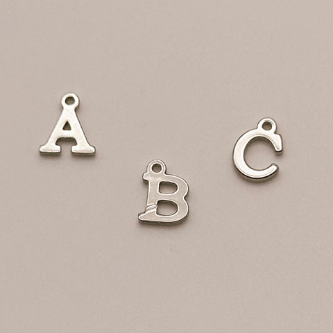 Silver Letter Charm